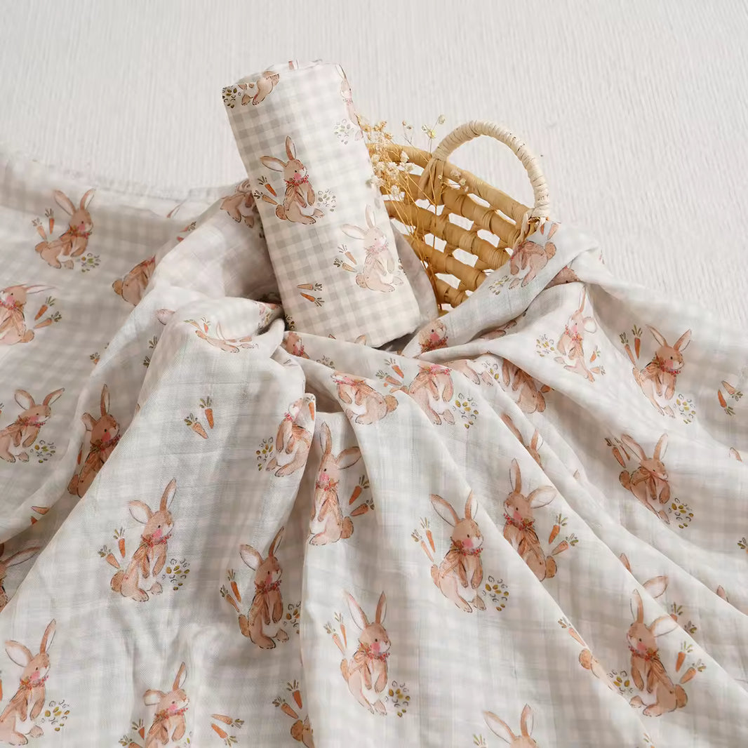 Classic Swaddle - Greenie Rabbit