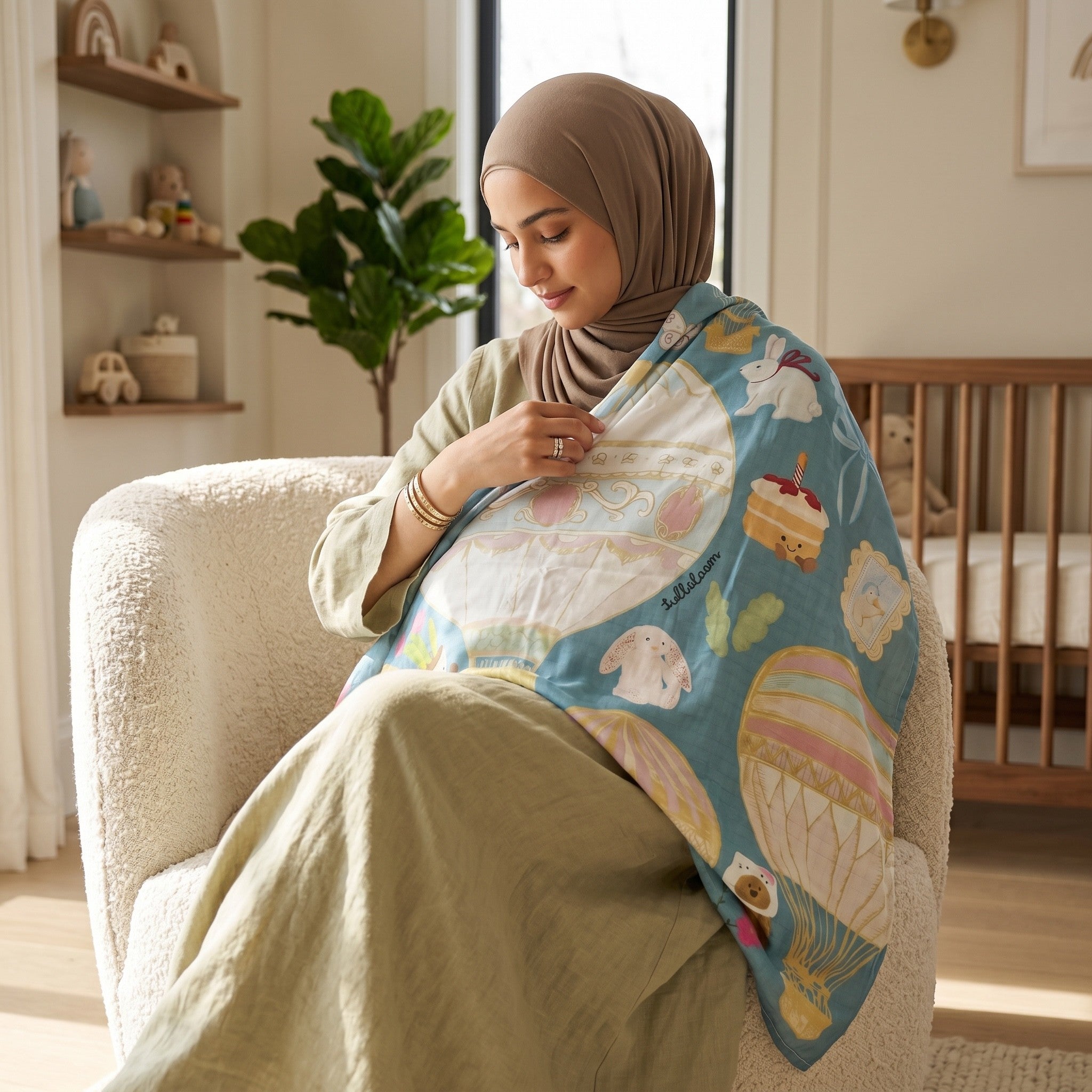 [PREMIUM] Hot Air Balloon (Swaddle/Nursing Cover/Blanket)