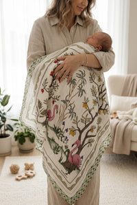 [PREMIUM] Flamingo (Swaddle/Nursing Cover/Blanket)