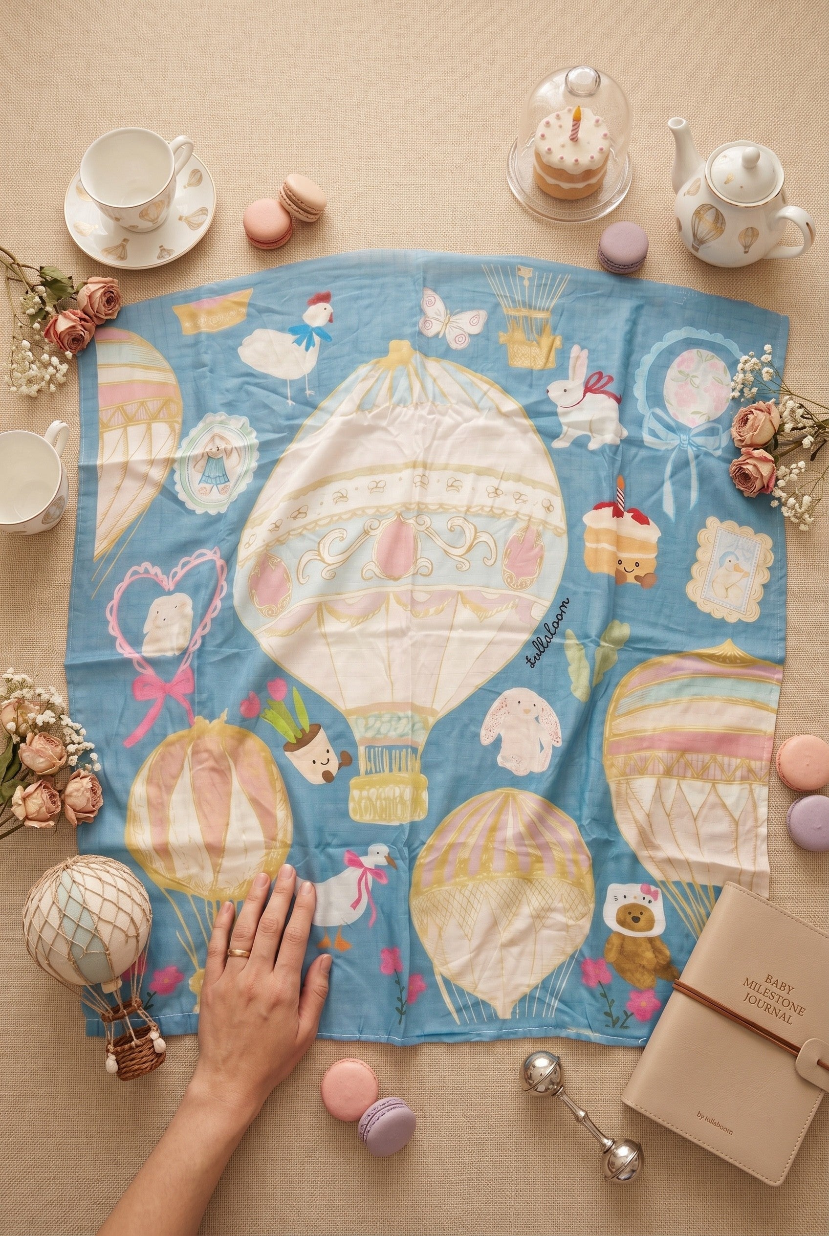 [PREMIUM] Hot Air Balloon (Swaddle/Nursing Cover/Blanket)