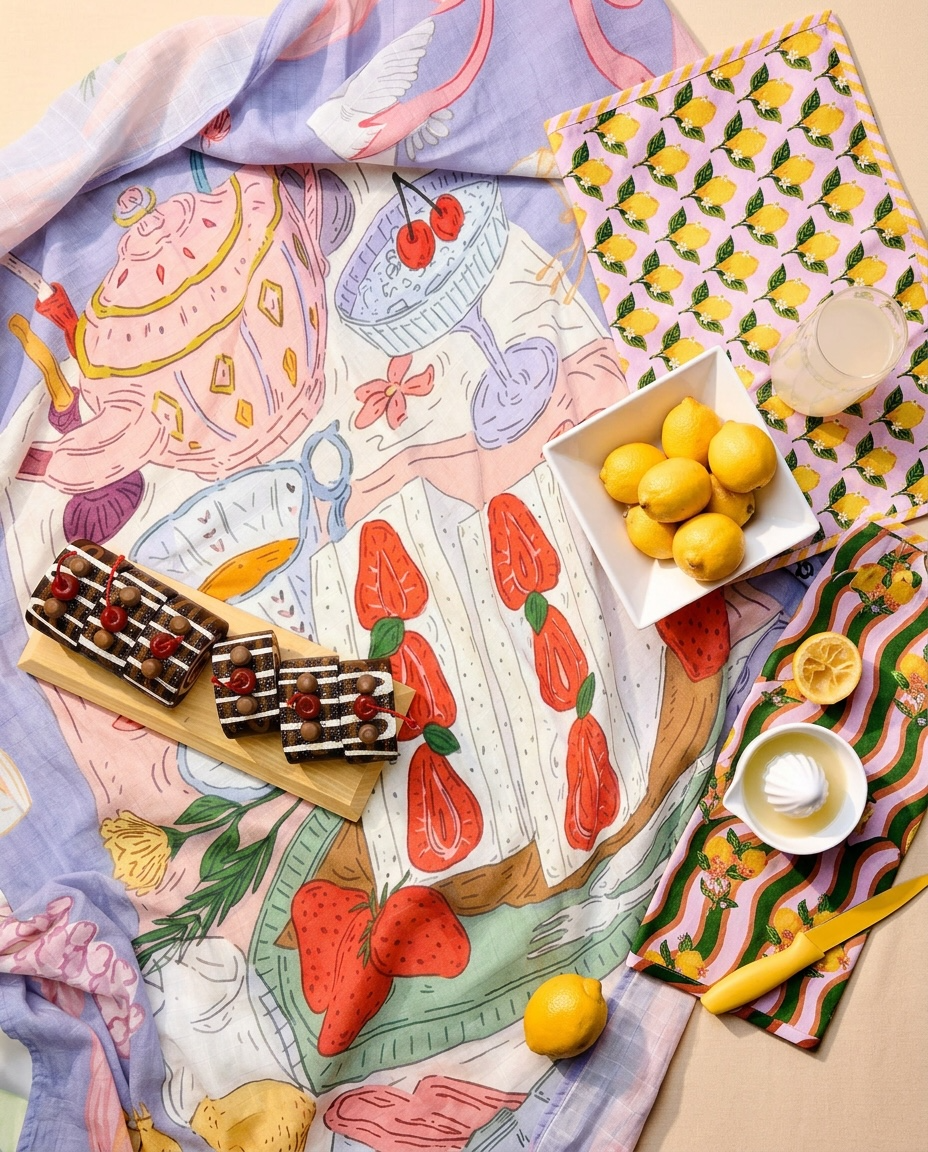 [PREMIUM] Picnic Party (Swaddle/Nursing Cover/Blanket)