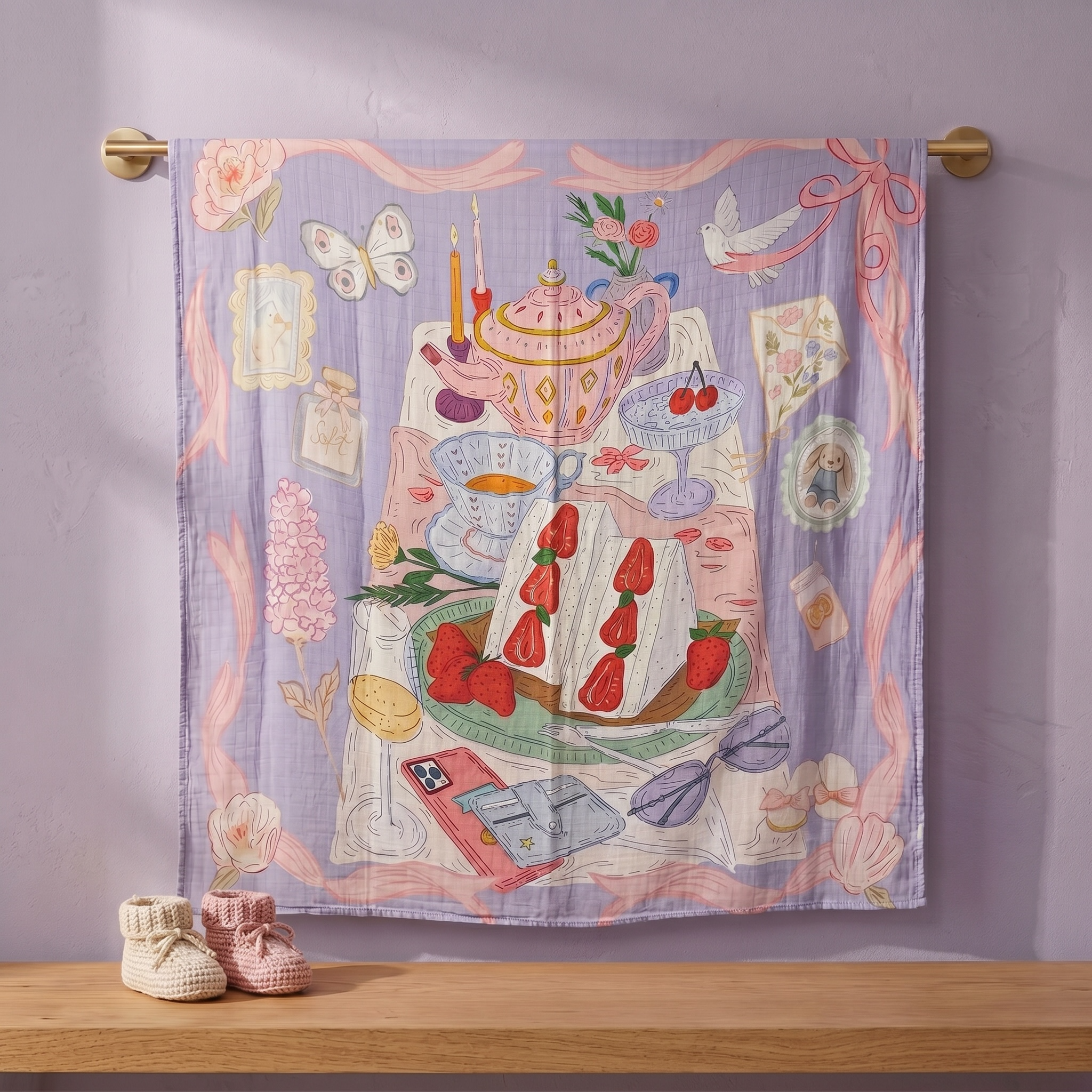 [PREMIUM] Picnic Party (Swaddle/Nursing Cover/Blanket)