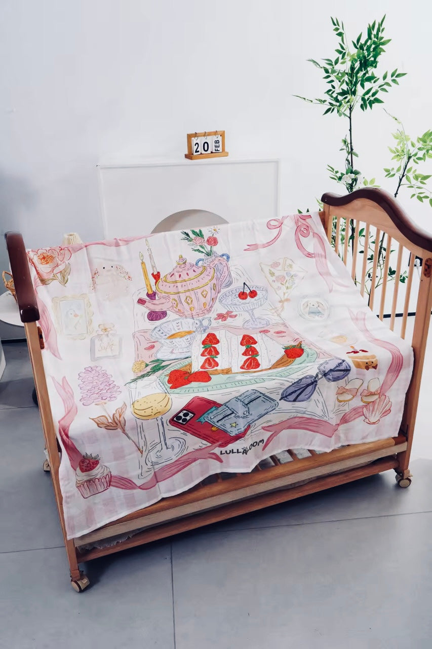 PRE-ORDER [PREMIUM] Picnic Party (Swaddle/Nursing Cover/Blanket)