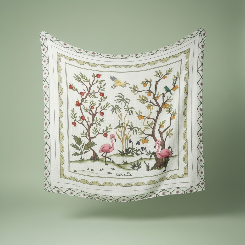 [PREMIUM] Flamingo (Swaddle/Nursing Cover/Blanket)