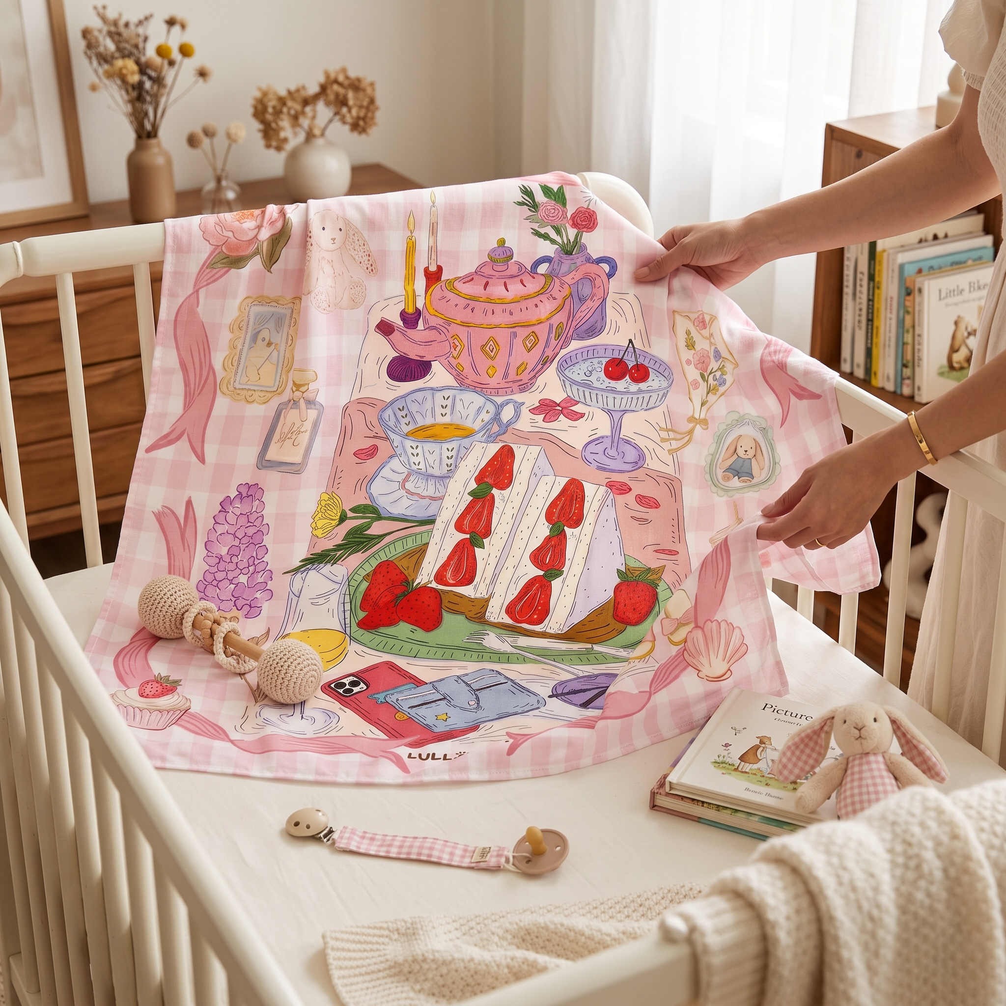 PRE-ORDER [PREMIUM] Picnic Party (Swaddle/Nursing Cover/Blanket)